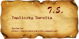 Tepliczky Sarolta névjegykártya