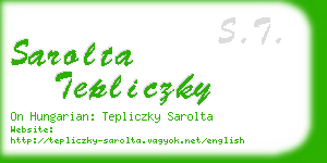 sarolta tepliczky business card